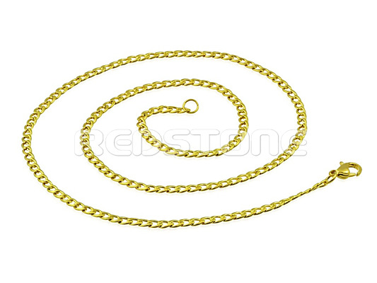 Pozlátená retiazka z chirurgickej ocele - 550/3,7 mm